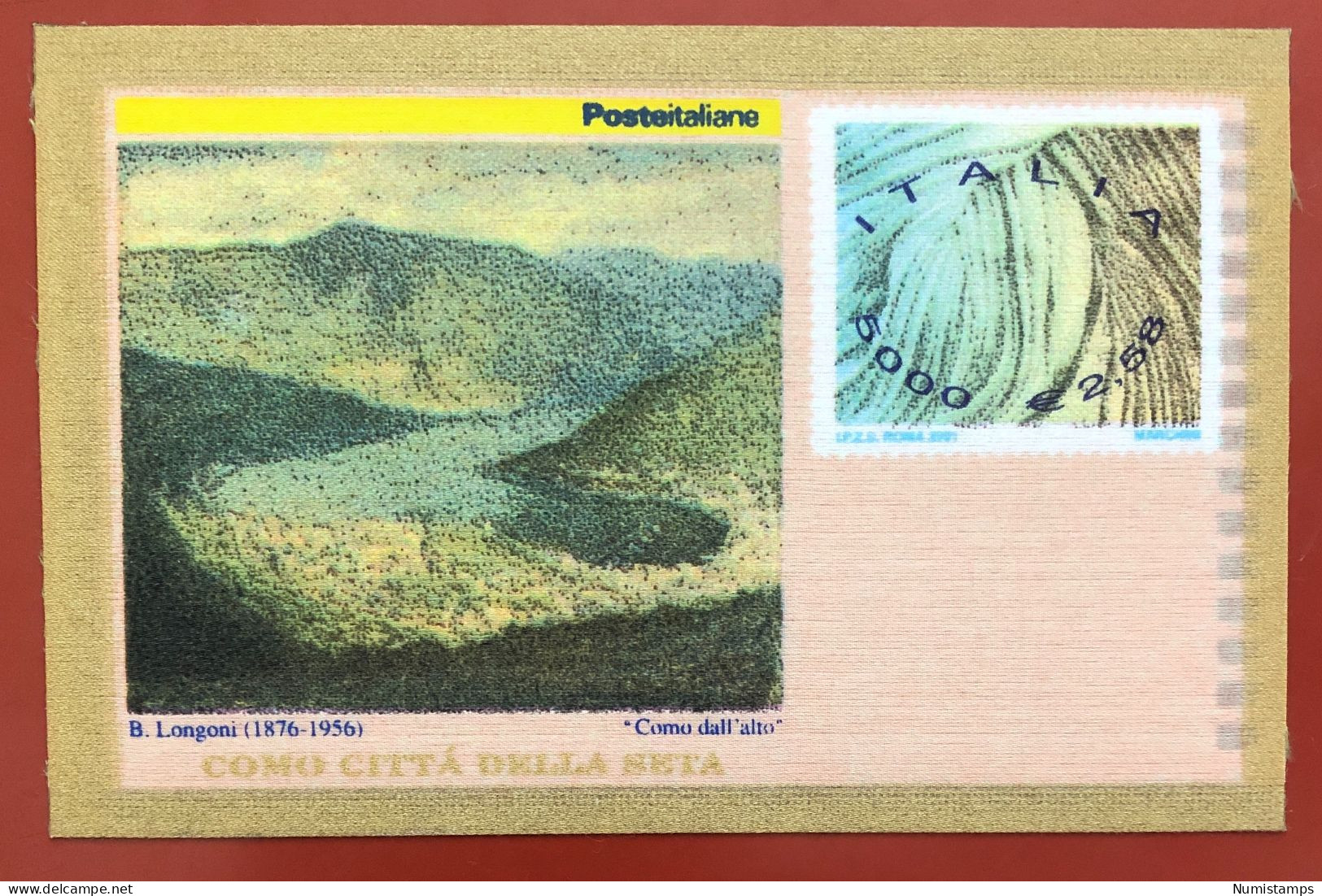 Italy - 2001 - The First Silk Stamp In The World - 2001-10: Ungebraucht