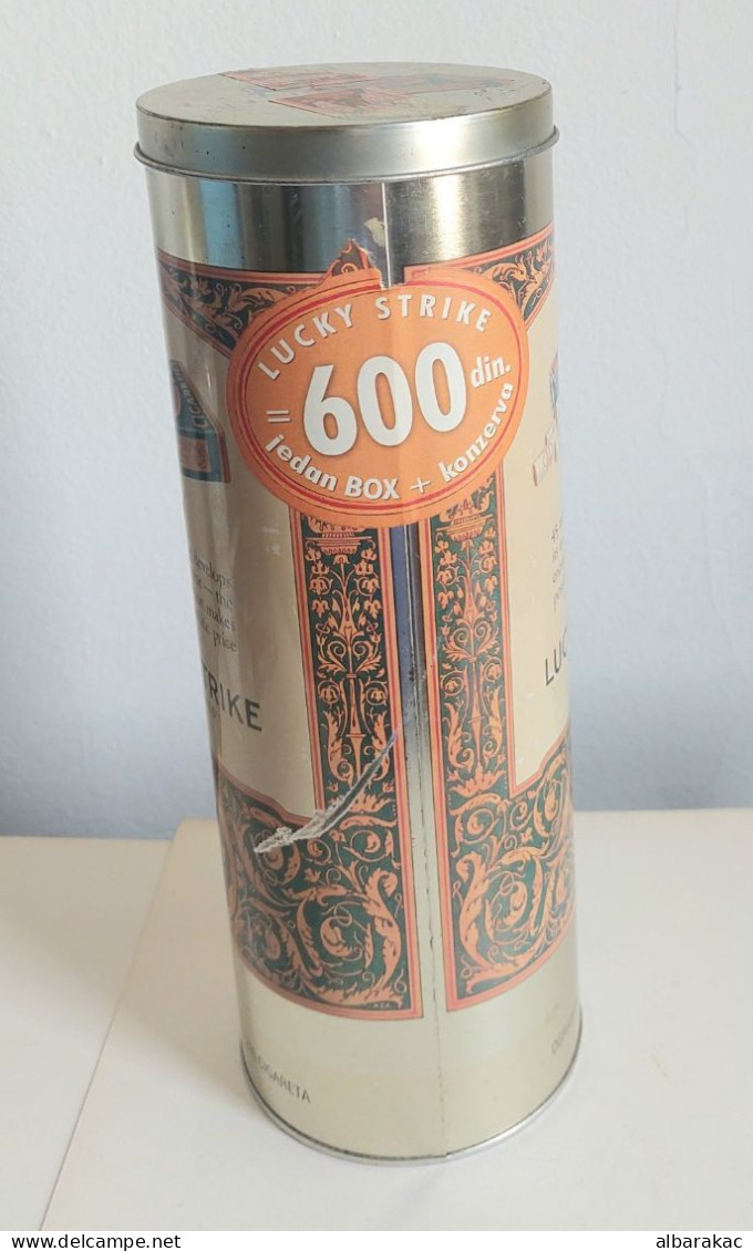 Paquet De Cigarette Métallique Lucky Strike LIMITED , Case For 200 Cigarettes ,Tin Box Packaging For Yugoslavia - Zigarettenetuis (leer)