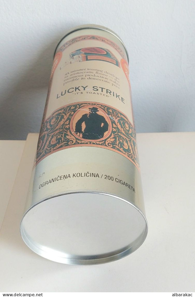 Paquet de cigarette Métallique Lucky Strike LIMITED , Case for 200 Cigarettes ,Tin box Packaging for Yugoslavia