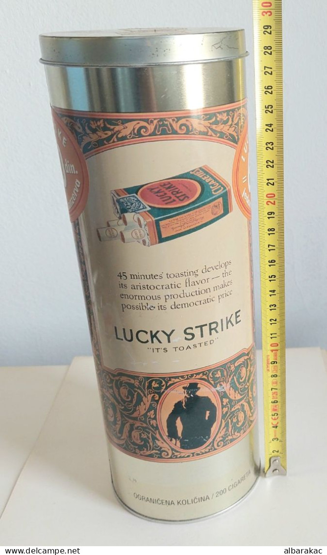 Paquet de cigarette Métallique Lucky Strike LIMITED , Case for 200 Cigarettes ,Tin box Packaging for Yugoslavia