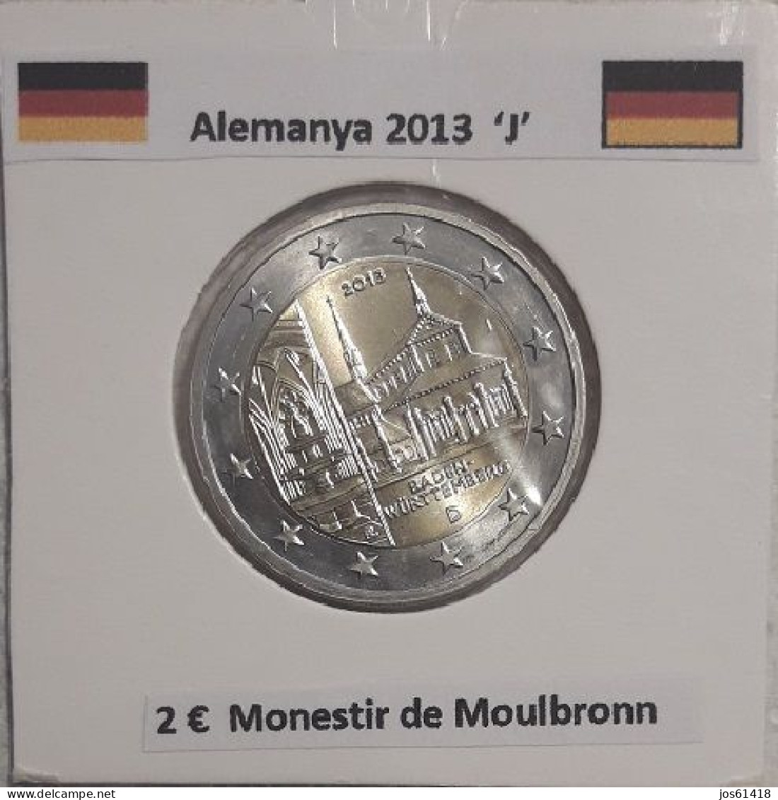 2 Euros Alemania / Germany  2013 Baden-Württemberg  J Sin Circular - Germania