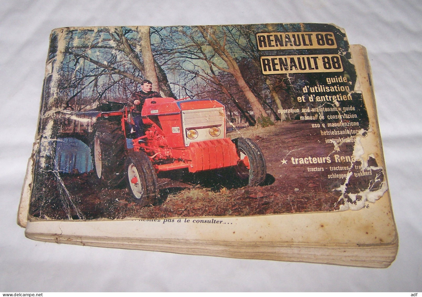 GUIDE D'UTILISATION ET D'ENTRETIEN TRACTEUR RENAULT 86 88, TRACTEURS, MATERIEL AGRICOLE, AGRICULTURE - Traktoren