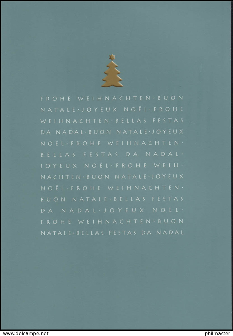 2128 Weihnachten 2009 Viererblock, PTT-Grußkarte Zum Jahreswechsel - Cartoline Maximum