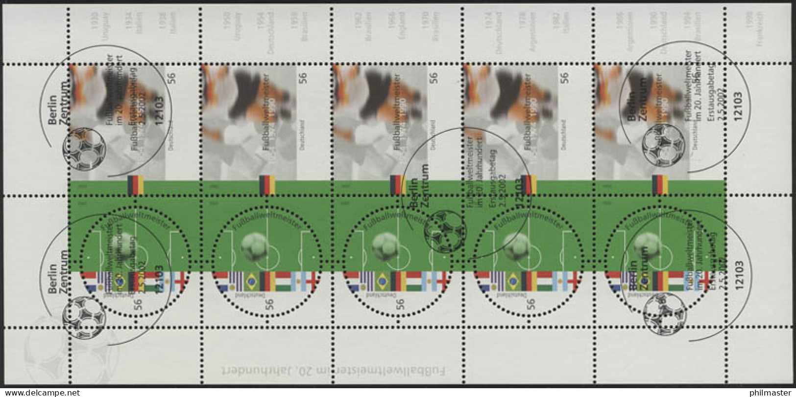 2258-2259 Fußballweltmeister-ZD - 10er-Bogen Gemischt ** / ESSt Berlin - 2001-2010