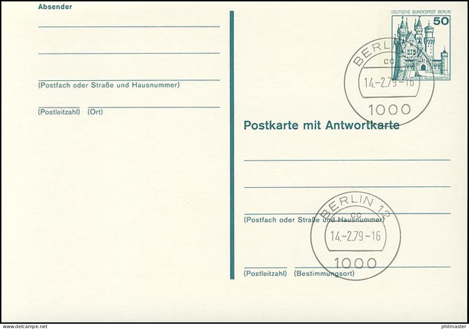 P 112 - BuS 50/50 Pf Mit Strichlinien, VS-O Berlin - Andere & Zonder Classificatie