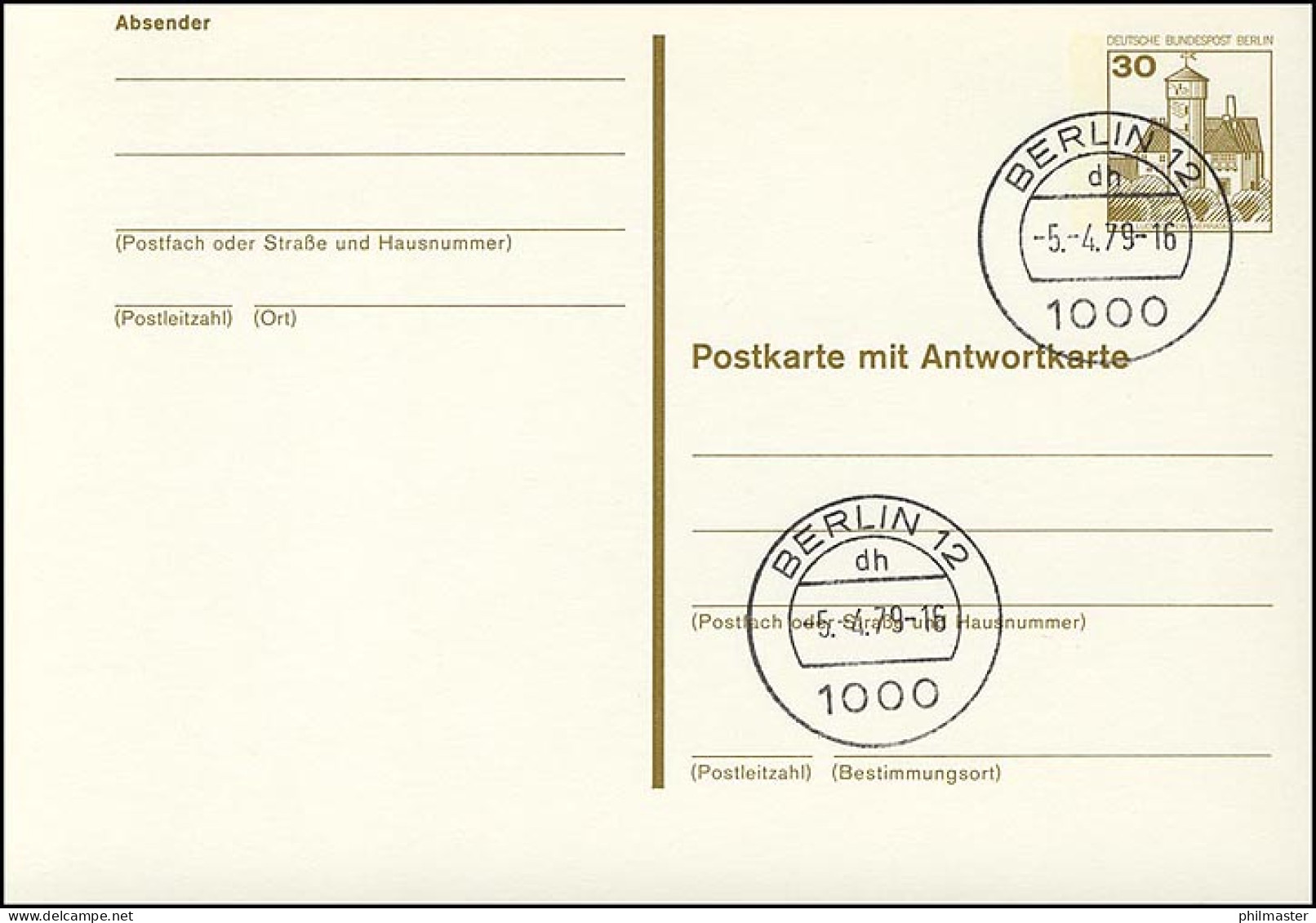 P 111 - BuS 30/30 Pf Mit Strichlinien, VS-O Berlin - Otros & Sin Clasificación