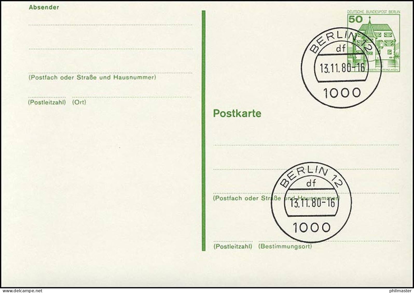 P 116 - BuS 50 Pf Mit Punktlinien VS-O Berlin - Andere & Zonder Classificatie