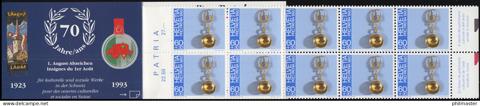 Schweiz Markenheftchen 0-95, Pro Patria Volkskunst 1993, ** - Booklets