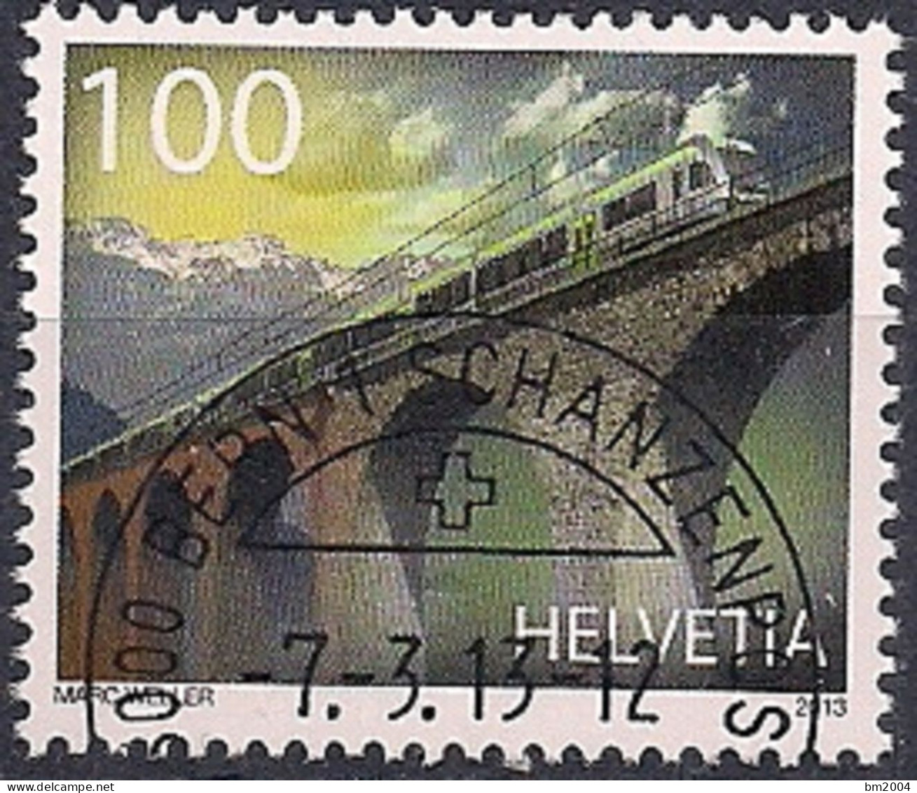 2013 Schweiz   Mi. 2281 FD-used 100 Jahre Lötschbergbahn - Used Stamps