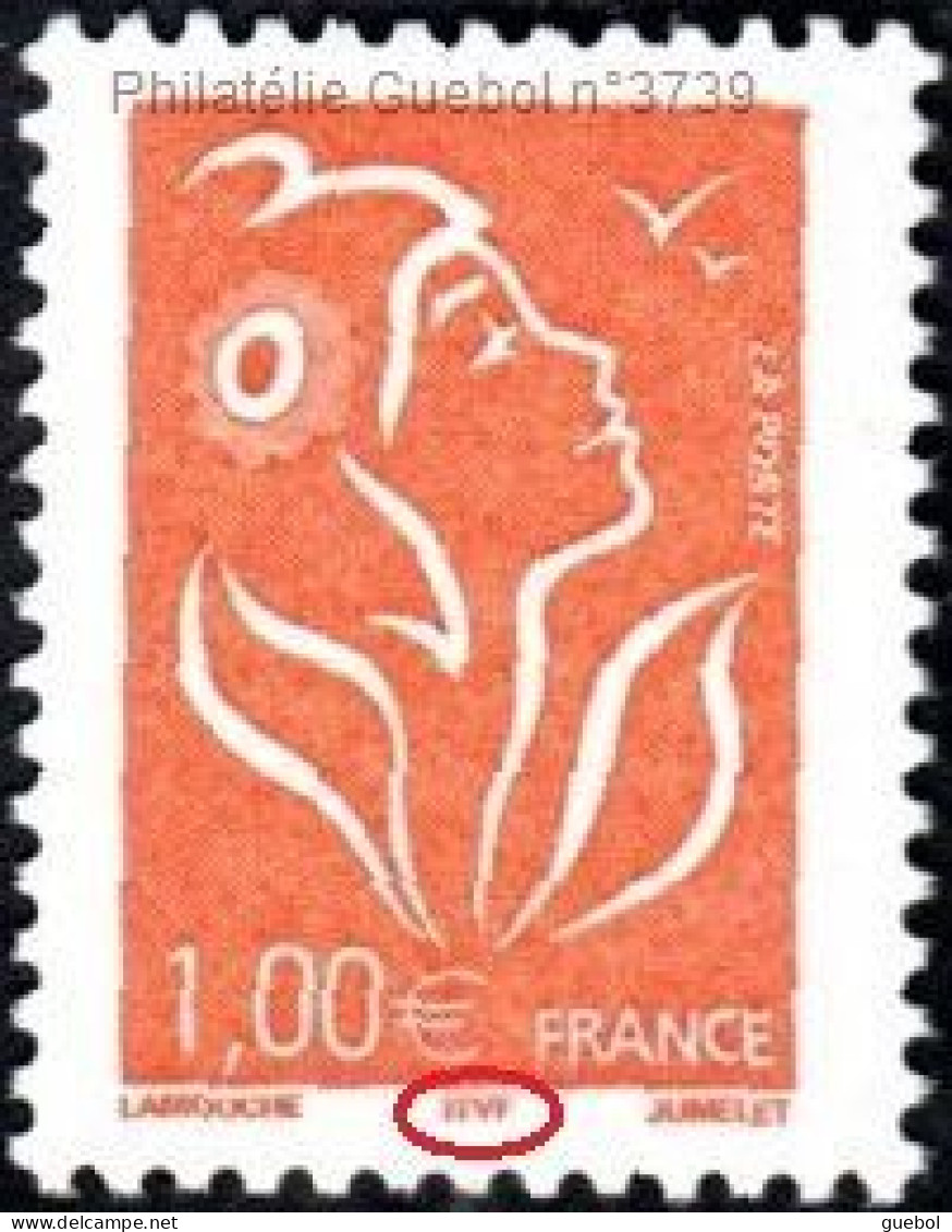 France Marianne De Lamouche N° 3739 ** Le 1.00€ Orange (ITVF) - 2004-2008 Marianna Di Lamouche