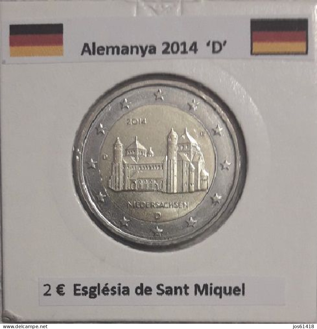 2 Euros Alemania / Germany  2014 Niedersachsen  D,G O J Sin Circular - Germany