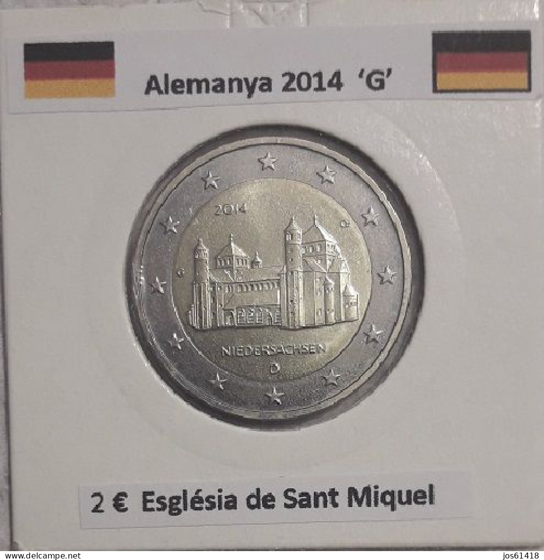 2 Euros Alemania / Germany  2014 Niedersachsen  D,G O J Sin Circular - Duitsland
