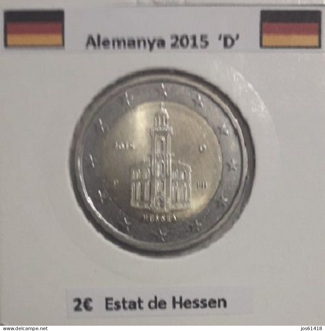 2 Euros Alemania / Germany   2015 Hessen  D O G  Sin Circular - Deutschland