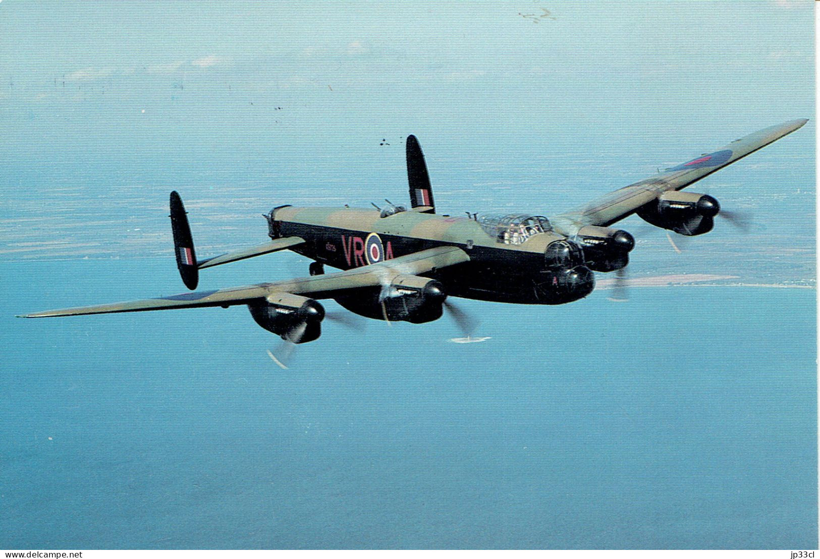 CP Avion Avro Lancaster Avec Au Dos Bloc De 4 Timbres De La Série "Deuxième Guerre Mondiale" (Yv. 1398-1401) - Moderne Kaarten