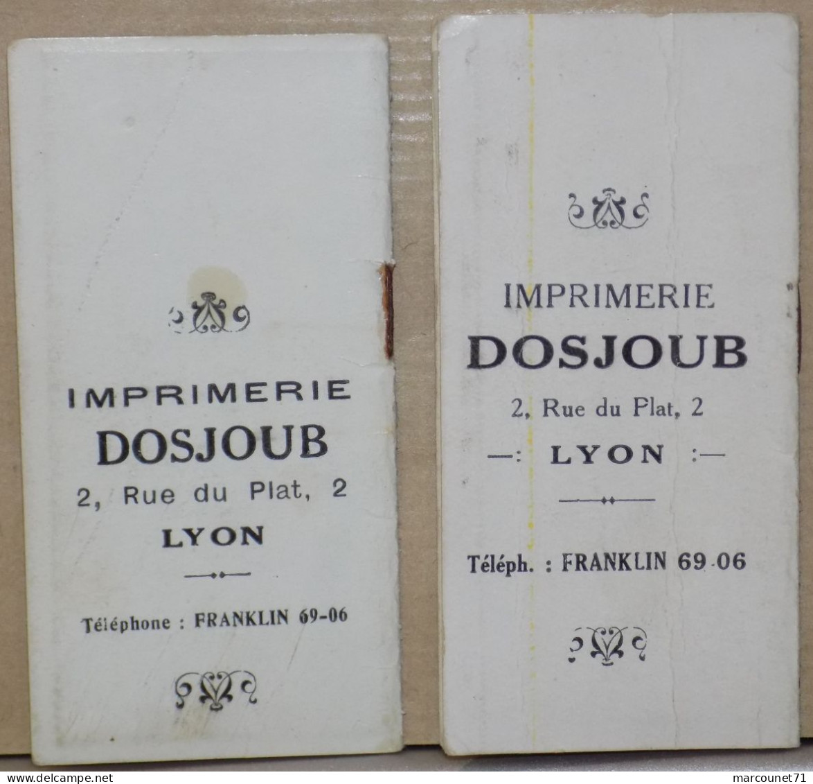 2 PETITS CALENDRIERS 1935 ET 1938 IMPRIMERIE DOSJOUB LYON - Formato Piccolo : 1921-40