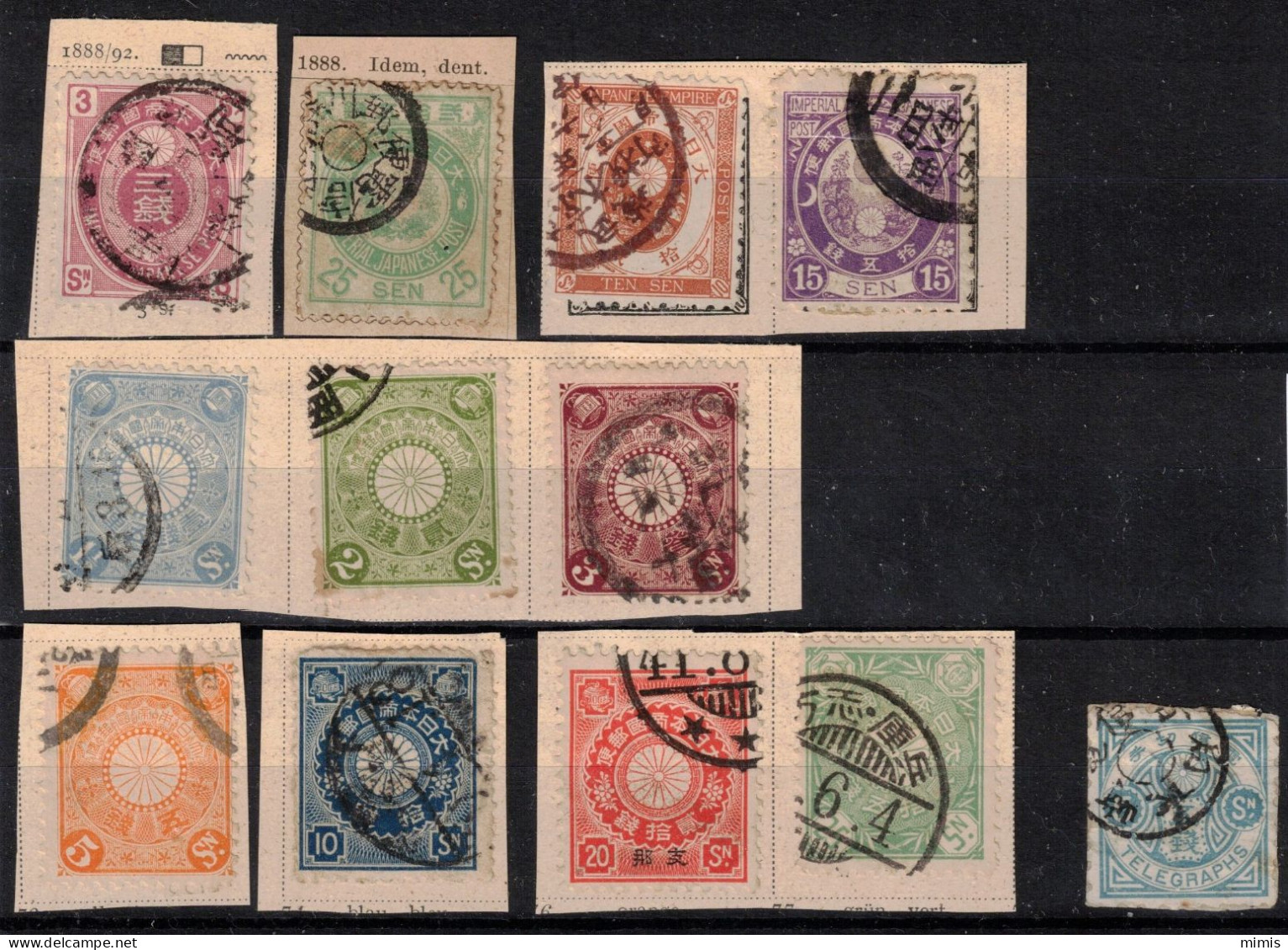 JAPON      1888 N° 78-84-82-81  + 1899 N) 96/98 Et 100-104-105-102 Et 1885 Télégraphe N° 5  Oblitérés - Used Stamps