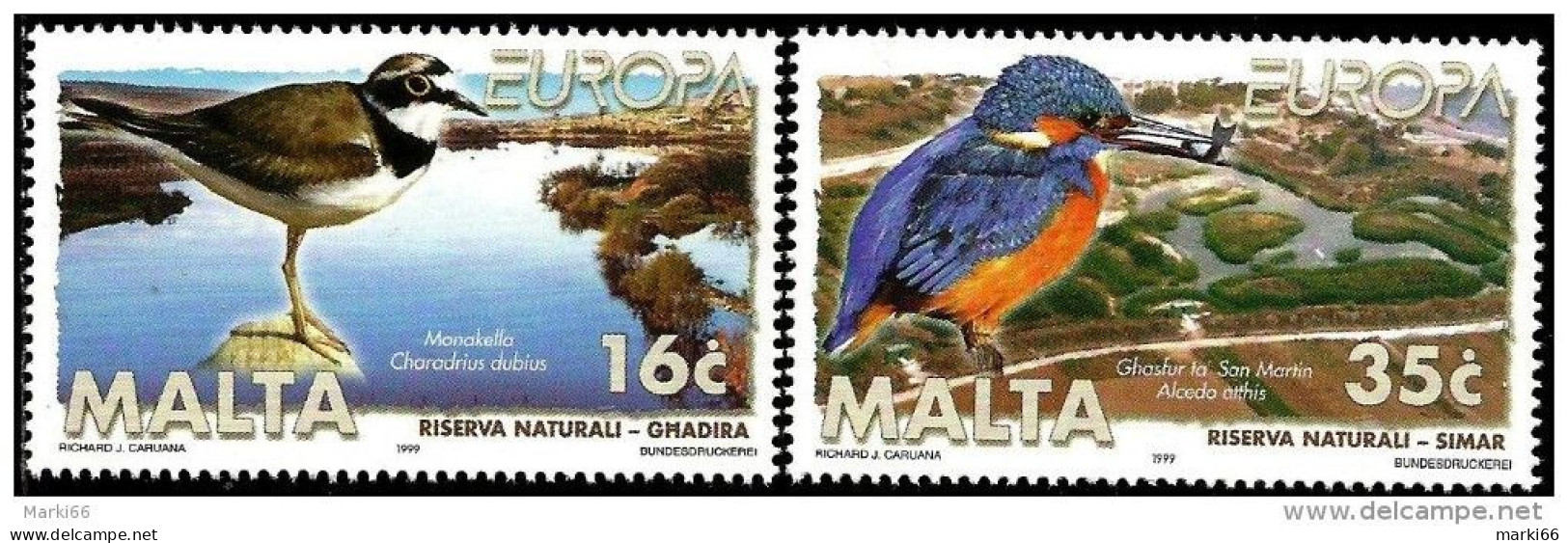 Malta - 1999 - Europa CEPT - Natural Parks And Reserves - Mint Stamp Set - Malte