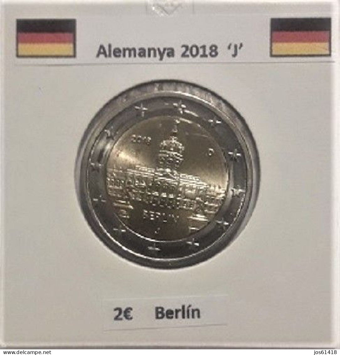 2 Euros Alemania / Germany  2018 Berlin  D,G O J Sin Circular - Germania