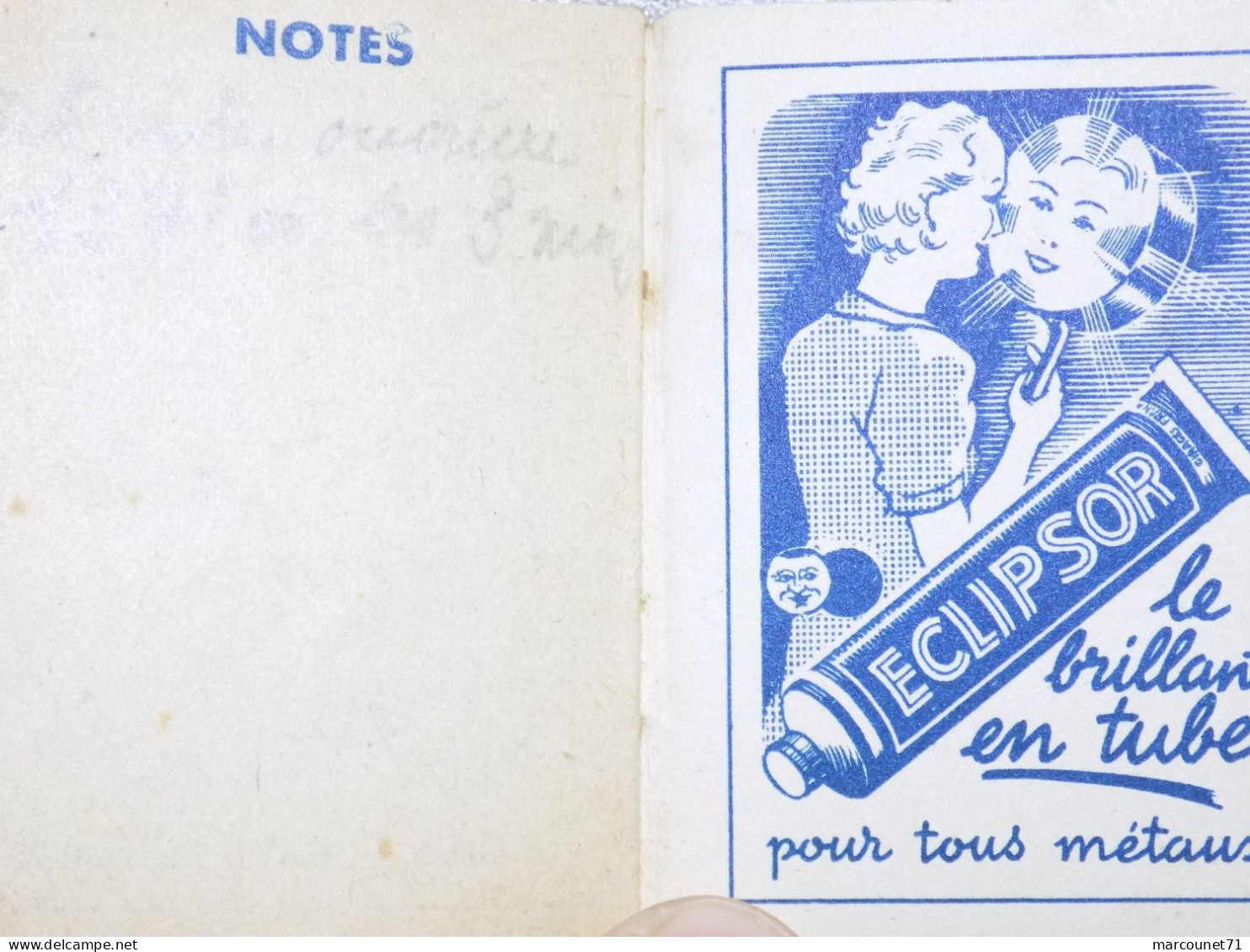 PETIT CALENDRIER 1939 ILLUSTRATEUR EDOUARD BERNARD CREME ECLIPSE PENDULE JEUNES GENS - Petit Format : 1921-40