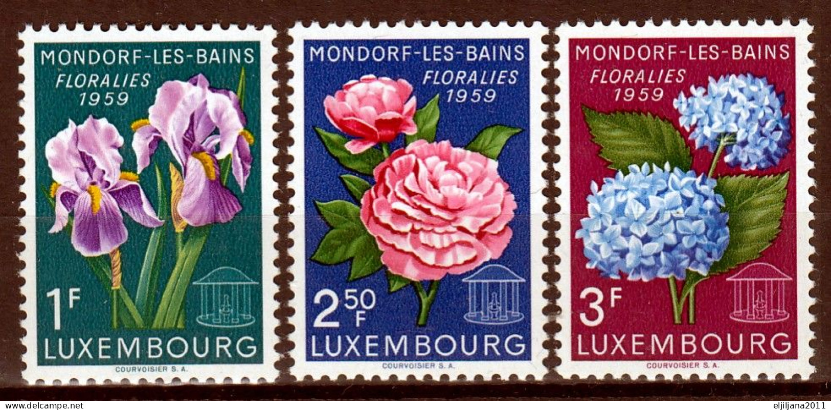 ⁕ LUXEMBOURG 1959 ⁕ Flower Show In Mondorf-les-Bains Mi.606-608 ⁕ 3v MNH - Neufs