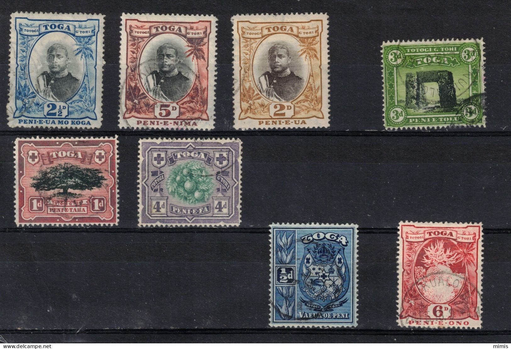 TONGA      1897  N°  38/45  Oblitérés - Tonga (...-1970)