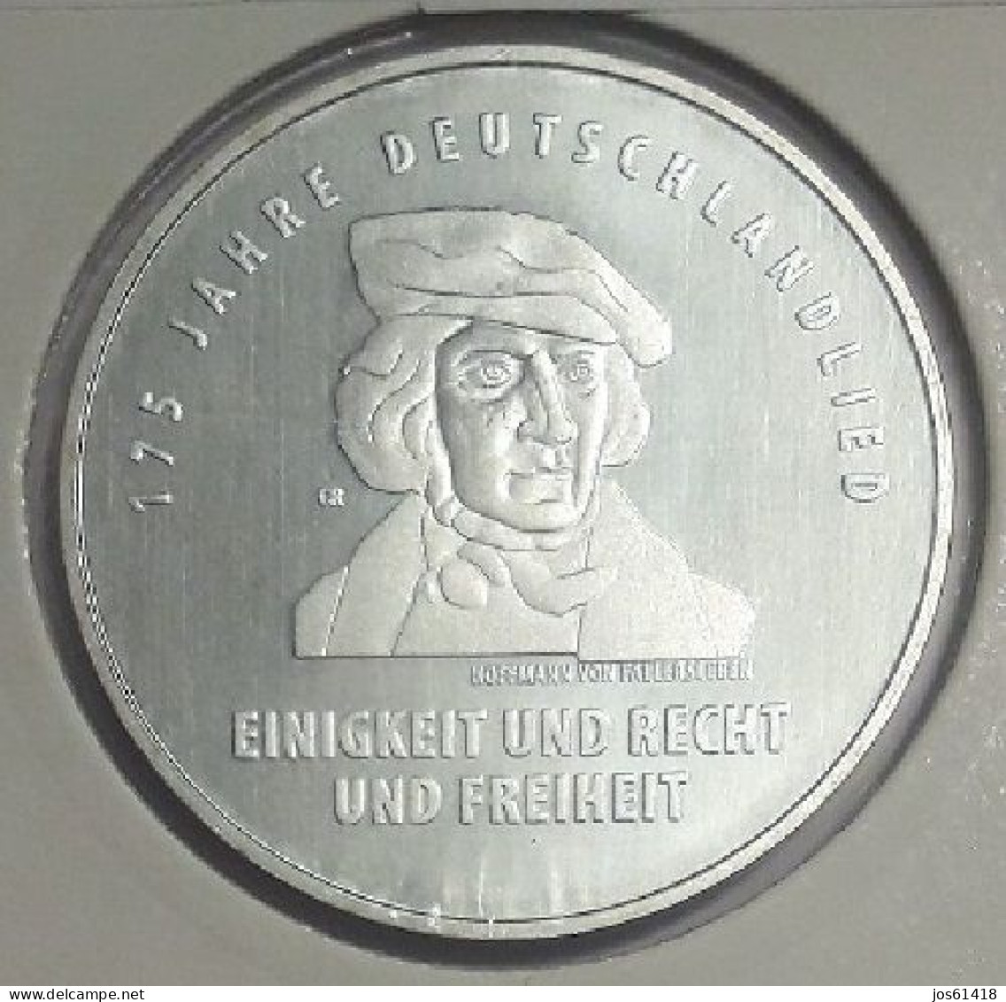 20 Euros Alemania / Germany   2016 175 Aniversario De La Canción Alemana  J Plata - Deutschland
