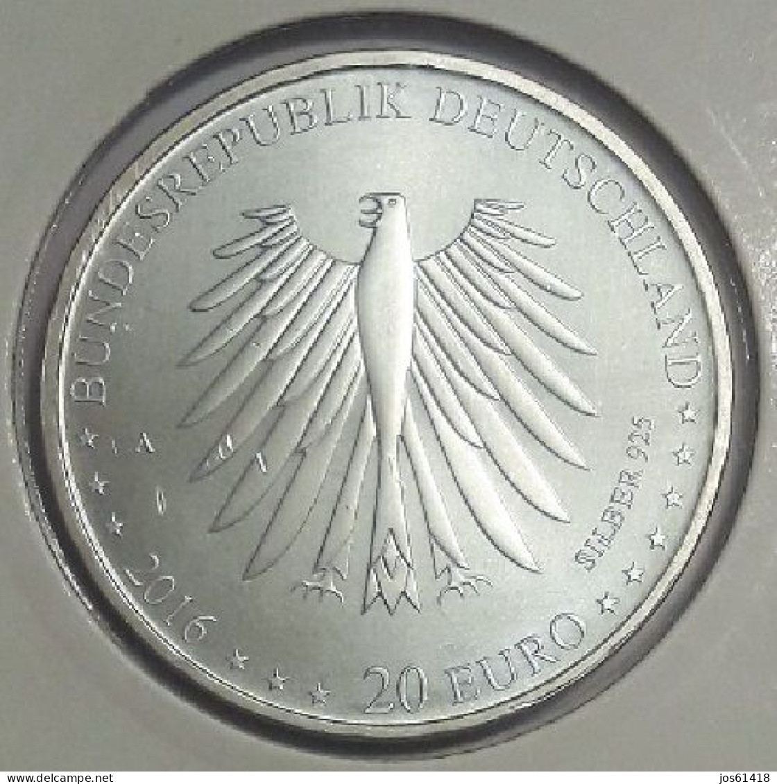 20 Euros Alemania / Germany   2016 Caperucita Roja  A  Plata - Germany