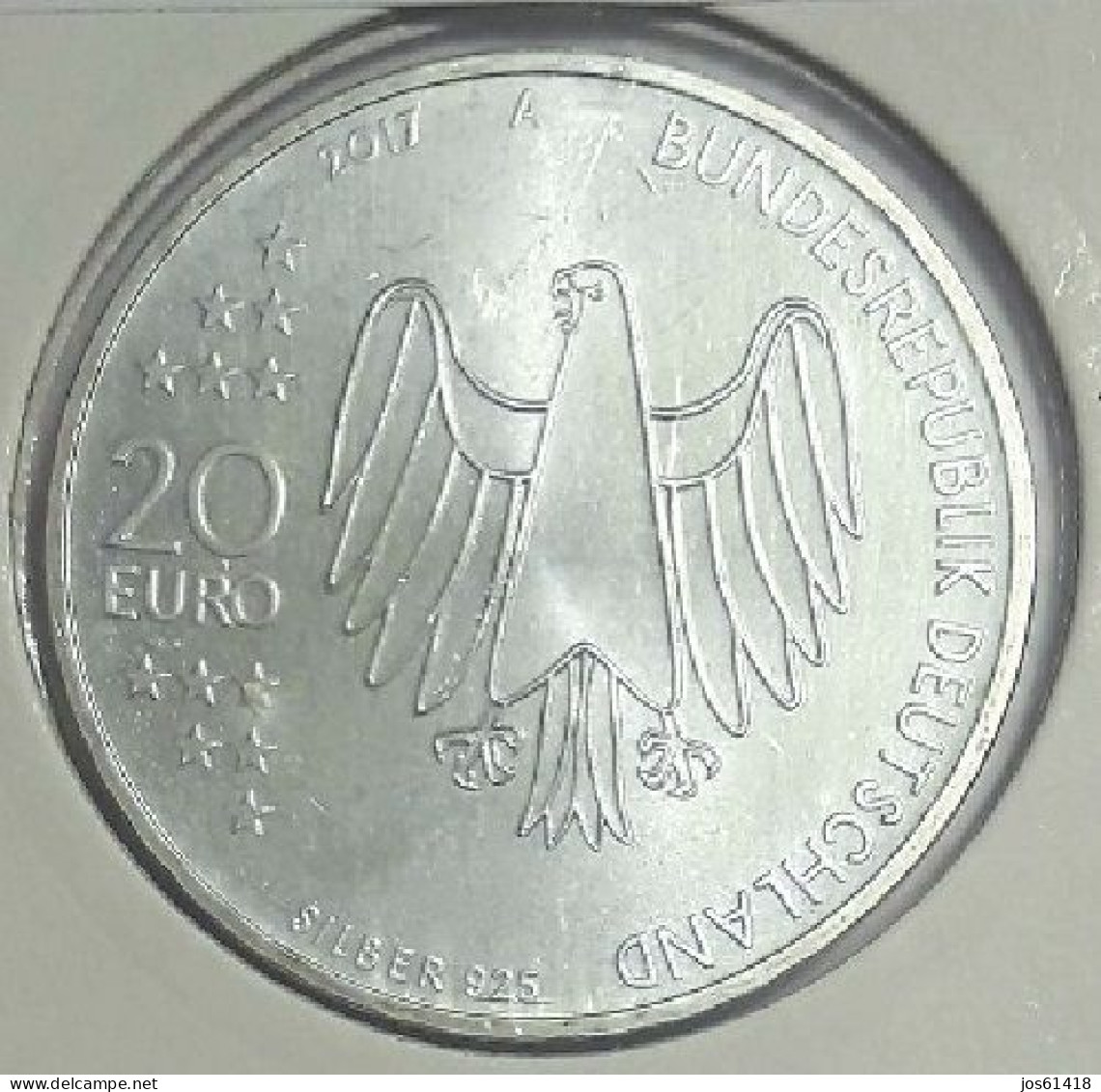 20 Euros Alemania / Germany   2017 500 Años De La Reforma   A  Plata - Germany