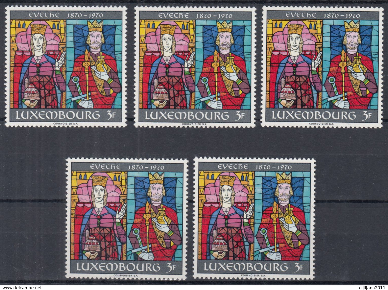⁕ LUXEMBOURG 1970 ⁕ Emperor Henry II And Empress Cunigunde Of Luxembourg Mi.810 ⁕ 5v MNH - Unused Stamps
