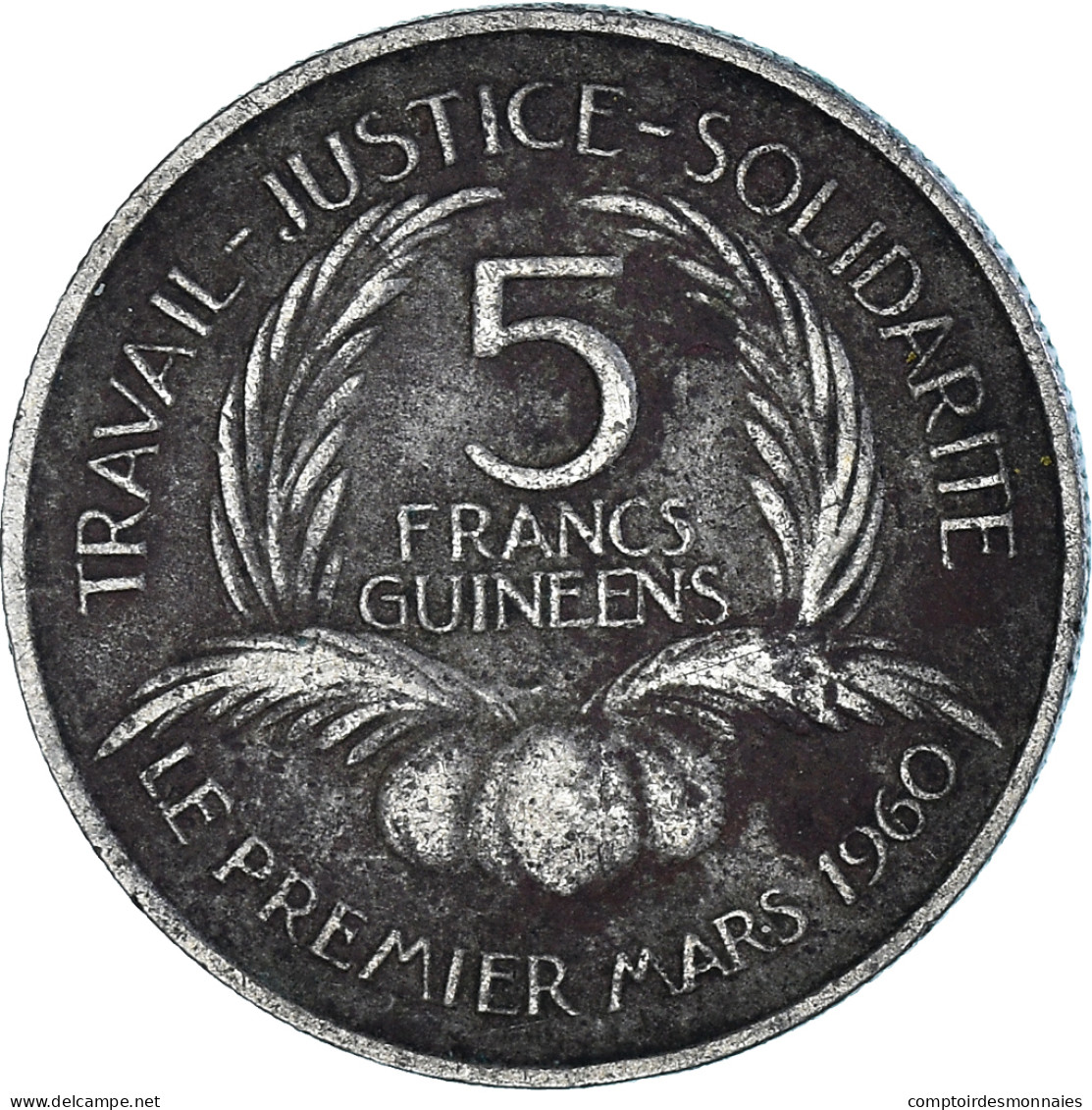 Monnaie, Guinée, 5 Francs, 1962 - Guinée