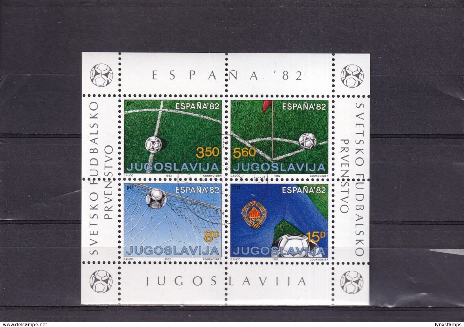 ER04 Yugoslavia 1982 FIFA World Cup MNH Minisheet - Gebraucht