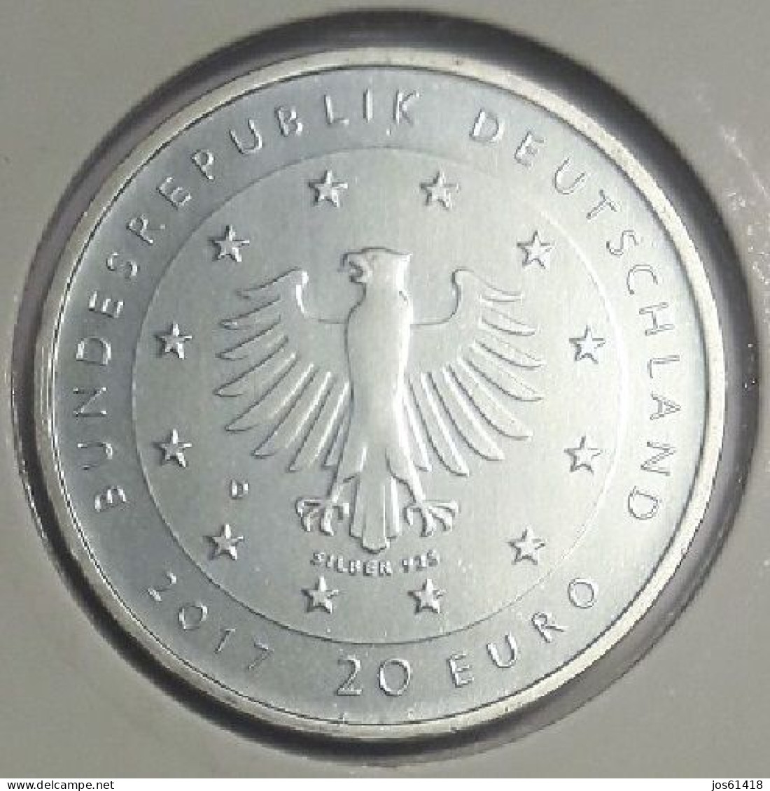 20 Euros Alemania / Germany   2017 50 Años De Ayuda A Deporte Alemán   D  Plata - Deutschland