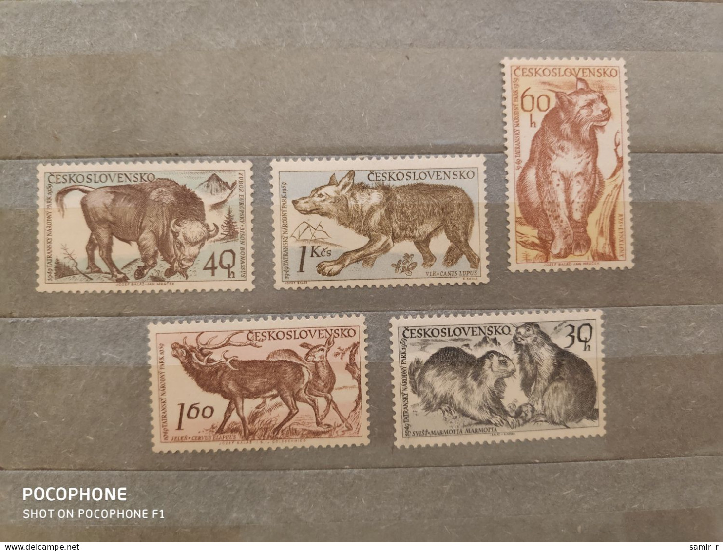 1959	Czechoslovakia	Animals (F88) - Unused Stamps