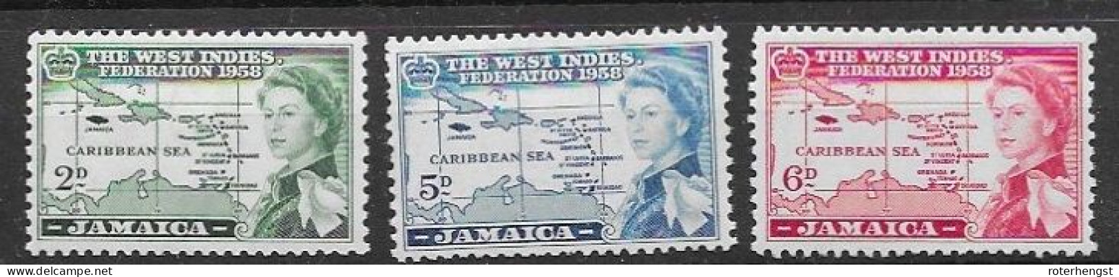 Jamaica Set Mnh ** 1958 4 Euros - Jamaica (...-1961)