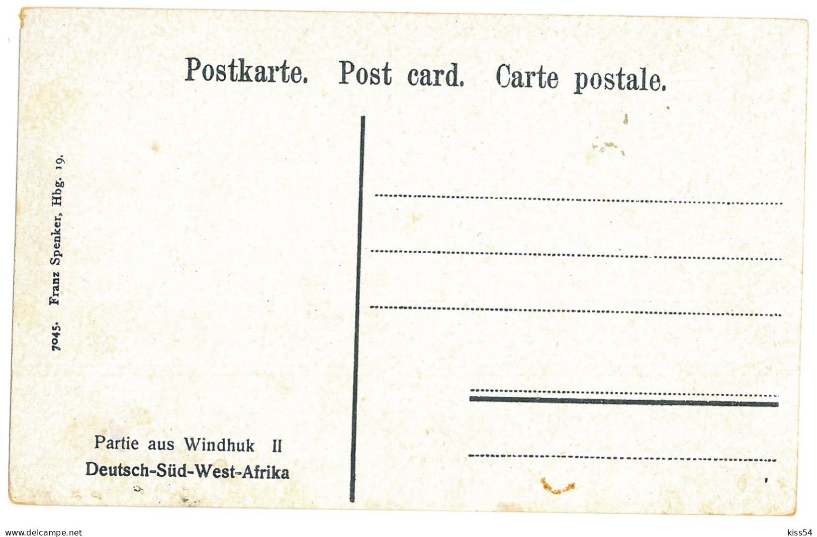 NAM 6 - 23912 WINDHUK, (D.S.W. Afrika, Namibia) - Old Postcard - Unused - Namibie