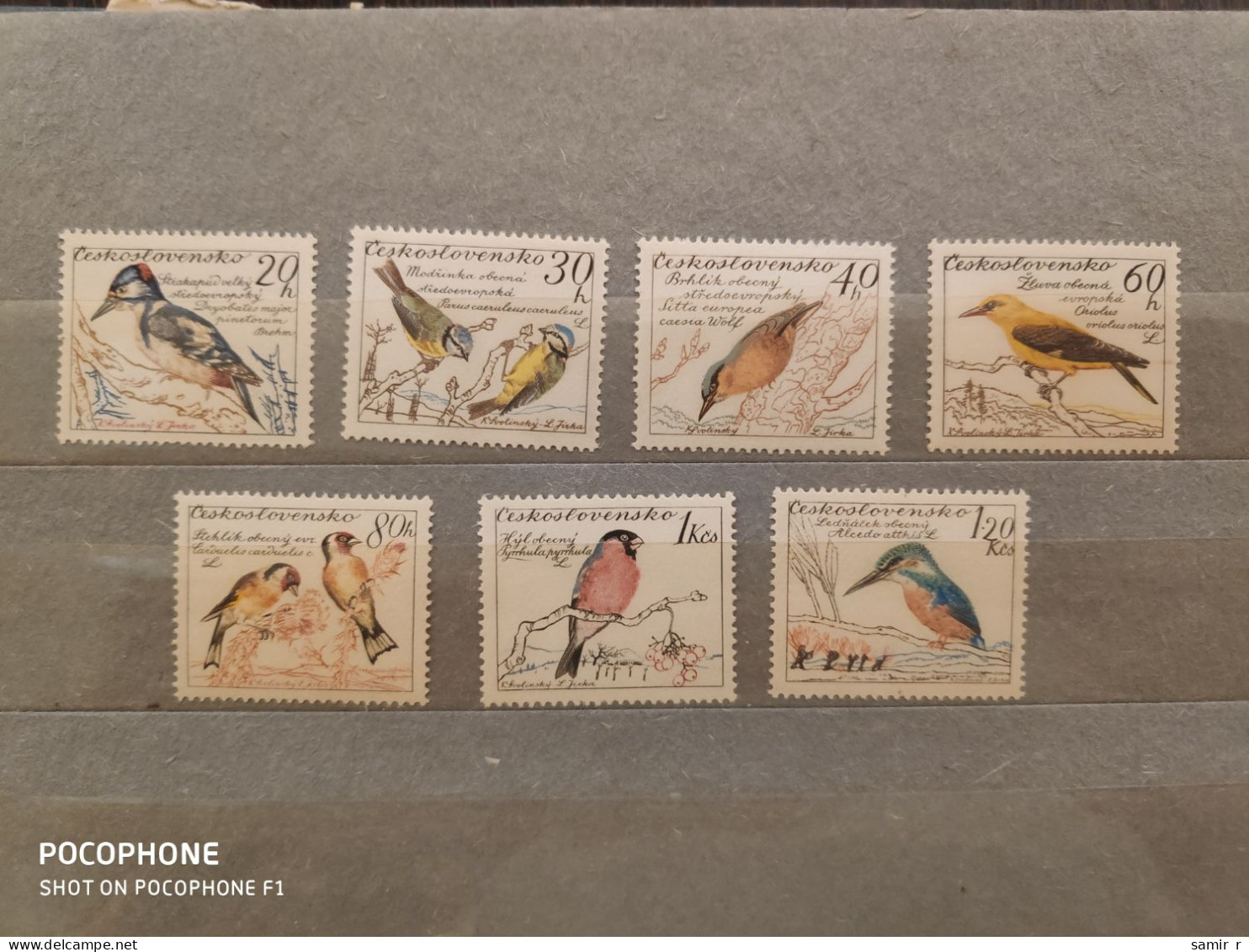 1959	Czechoslovakia	Birds (F88) - Unused Stamps