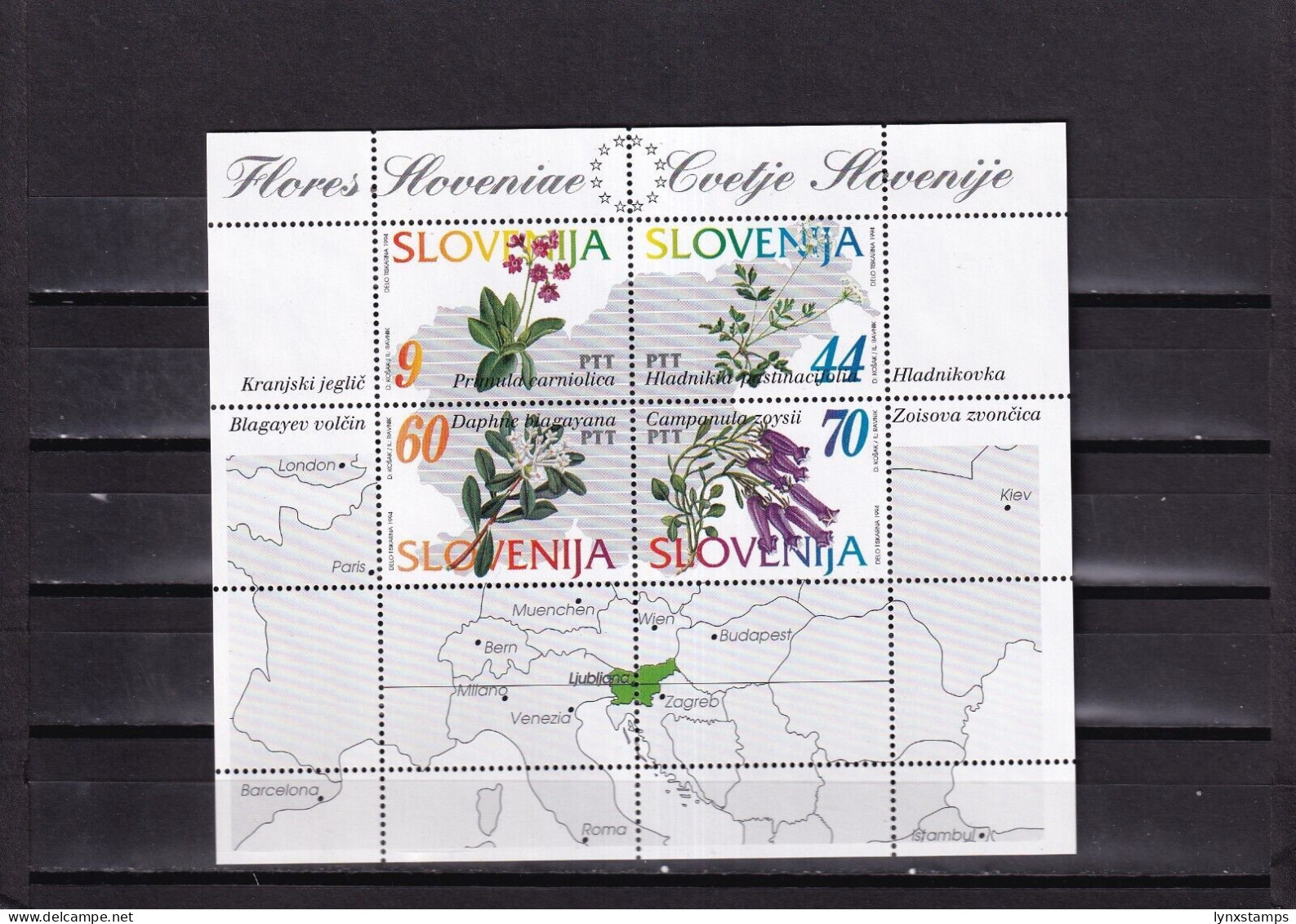 ER04 Slovenia 1994 Flowers Of Slovenia MNH Souvenir Sheet - Slovenia
