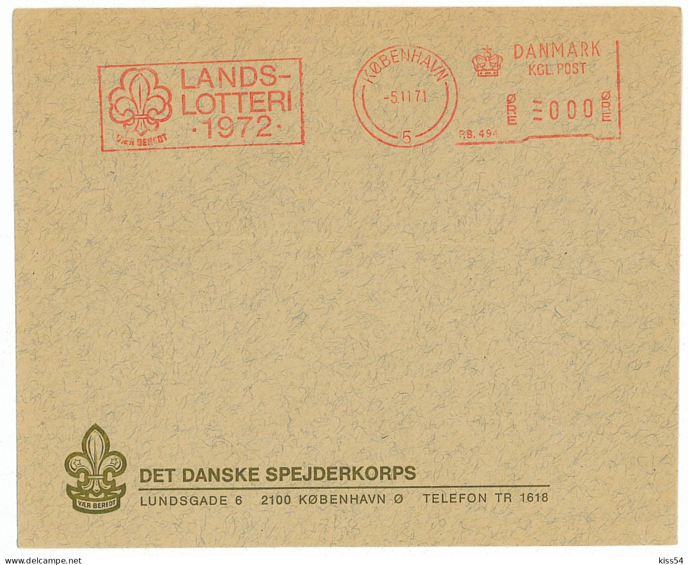 SC 27 - 856 Scout DENMARK - Cover Stationery - Used - 1972 - Covers & Documents
