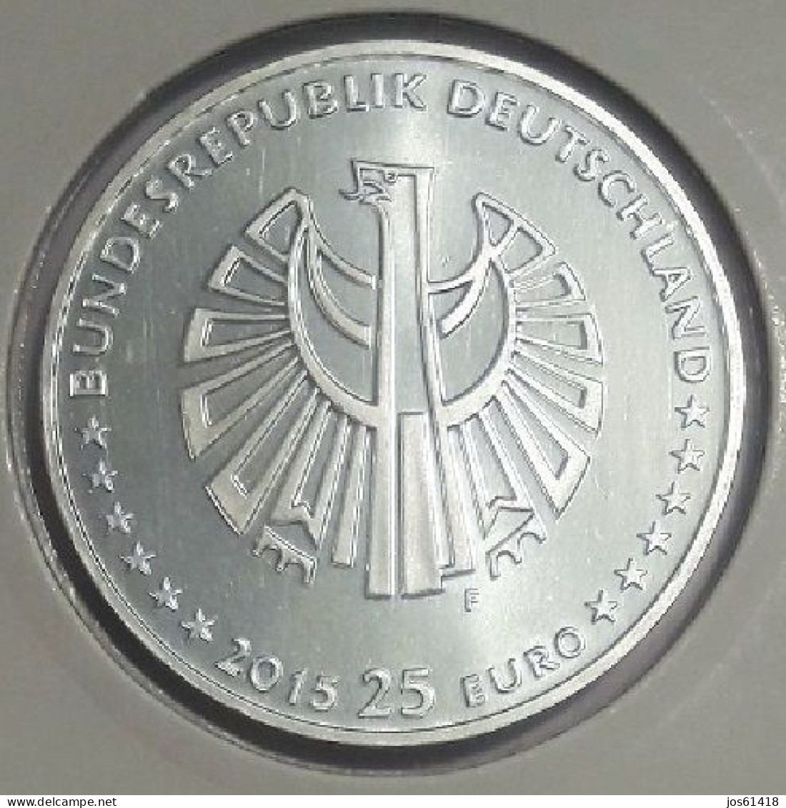 25 Euros Alemania / Germany    2015 25 Aniv. Reunificación Alemana   F   Plata - Allemagne