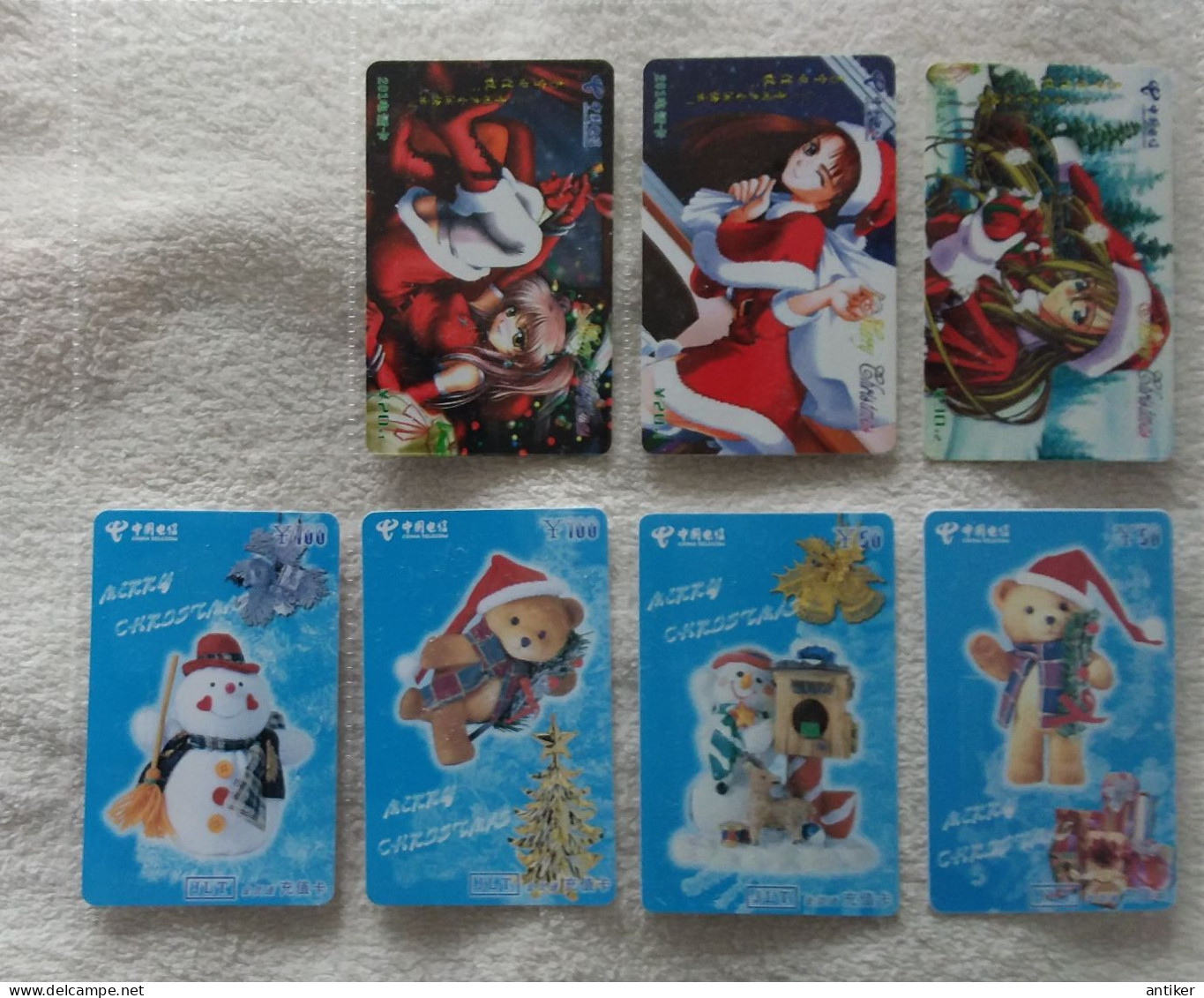China Christmas & New Year cards 99 pcs, cards  used