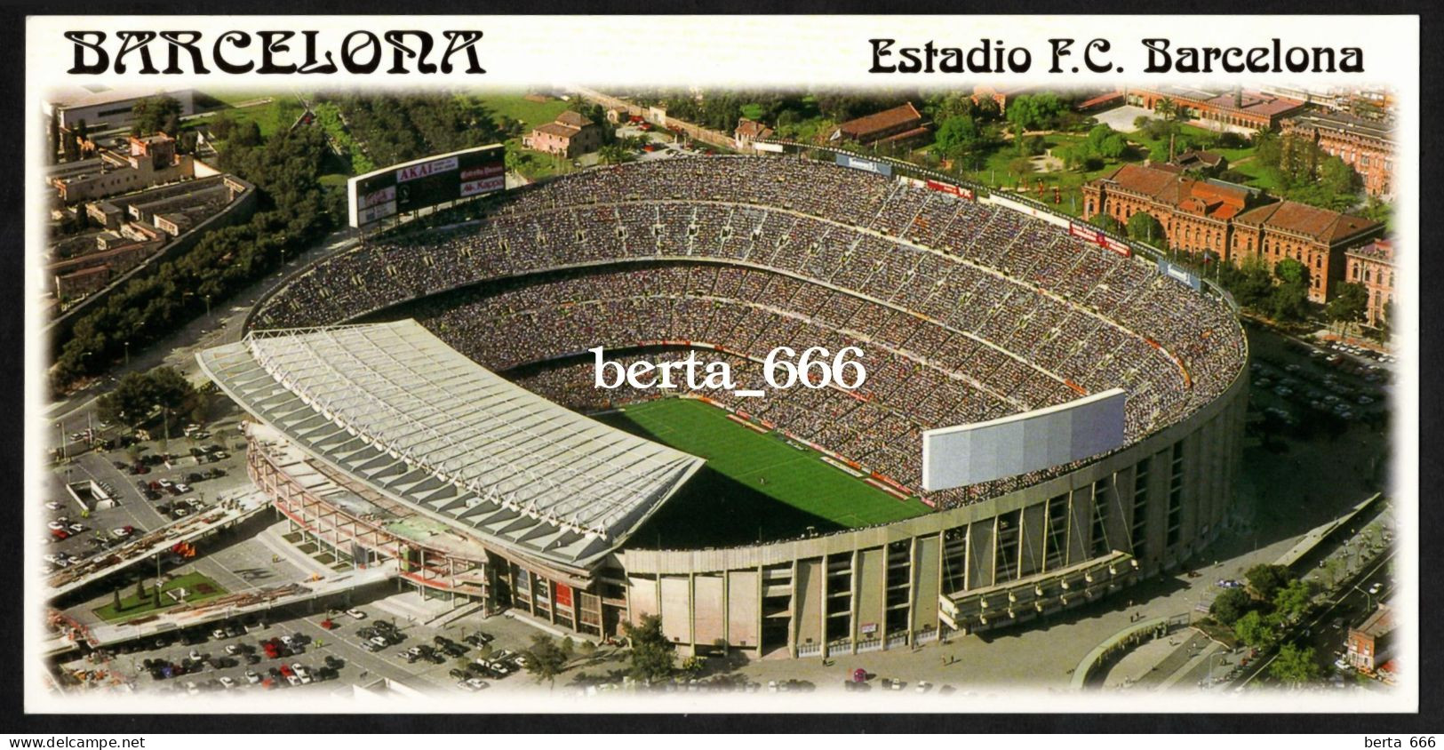 Spain Barcelona Nou Vamp Stadium Panoramic Postcard - Stades