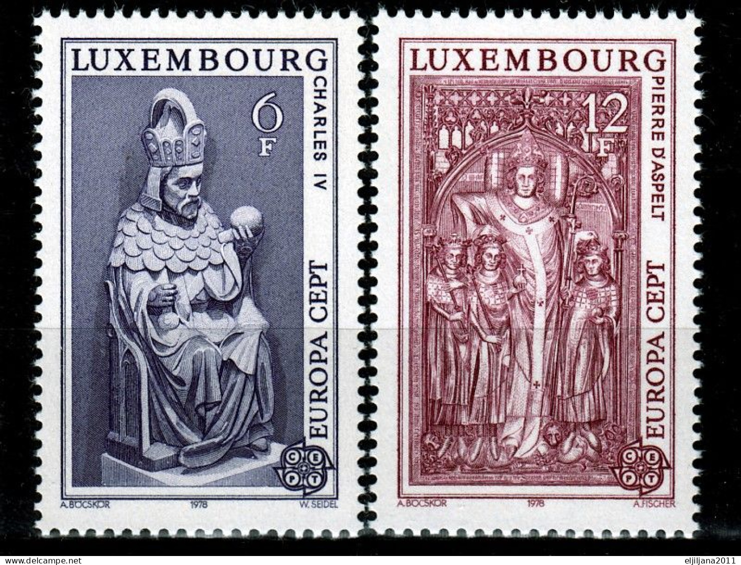 ⁕ LUXEMBOURG 1978 ⁕ Europa Cept - Architectural Monuments Mi.967-968 ⁕ 2v MNH - Ungebraucht