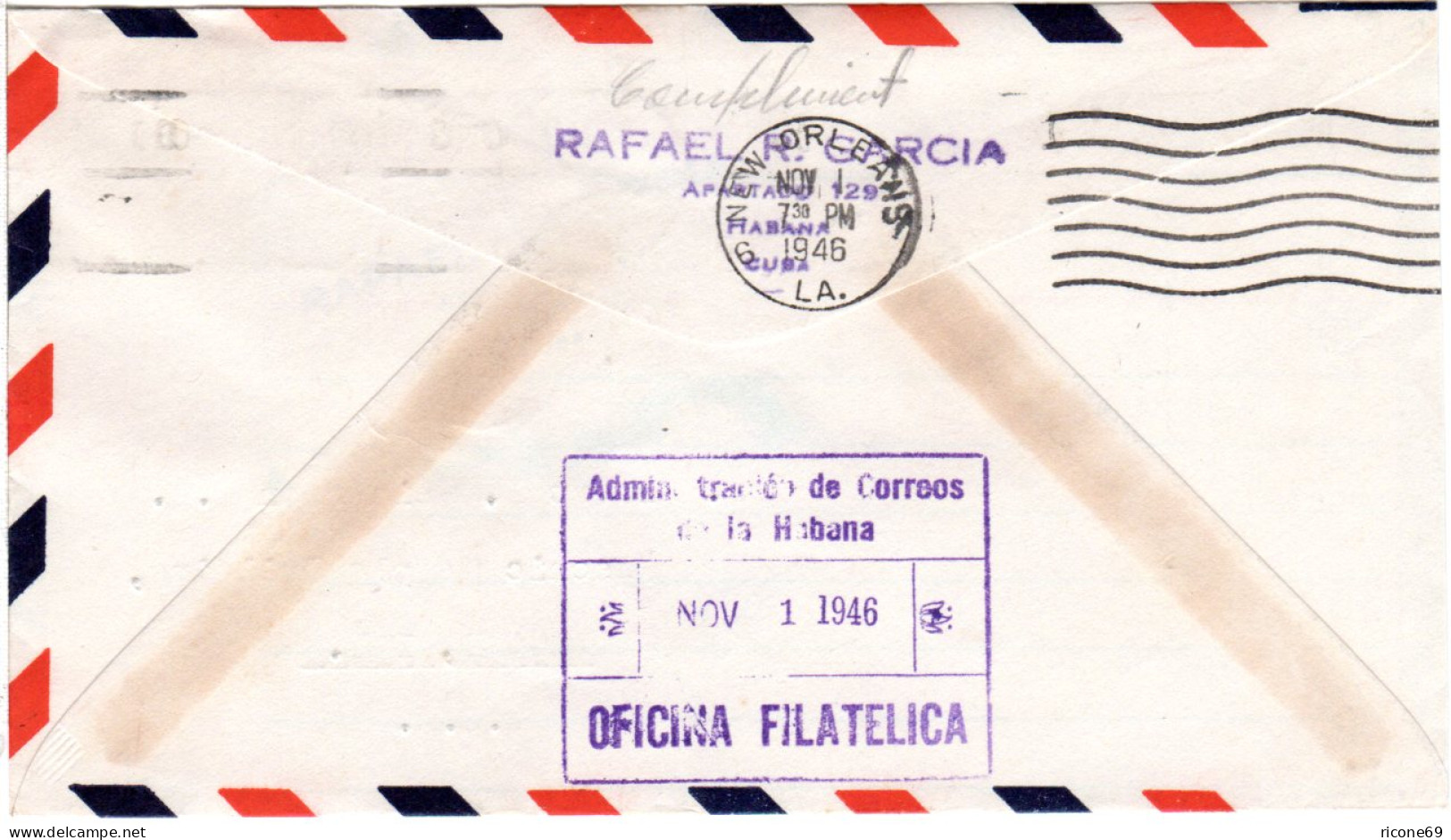 Cuba 1946, 3+5 C Auf Luftpost Brief V. Havanna N. USA M. Cuban. Air Mail Etikett - Autres - Amérique