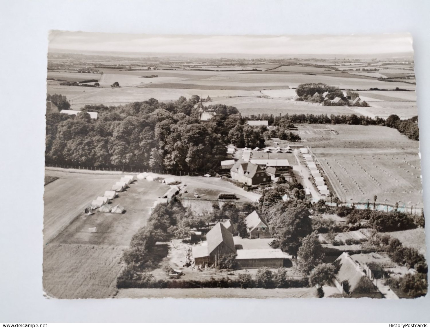 Ostseebad Schönhagen, Zeltlager, Fliegeraufnahme, 1964 - Kappeln / Schlei