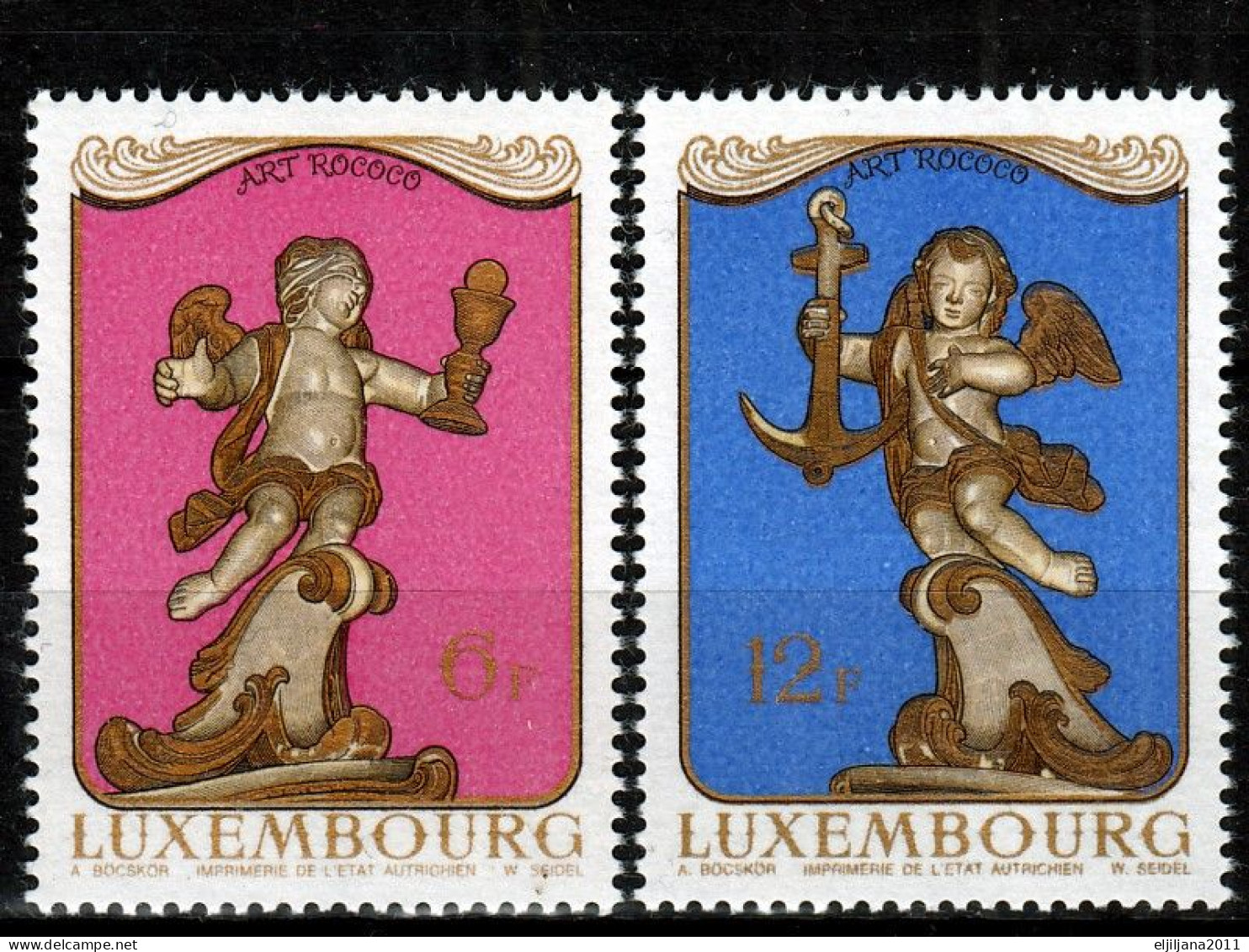 ⁕ LUXEMBOURG 1979 ⁕ Rococo Art Mi.994-995 ⁕ 2v MNH - Ungebraucht