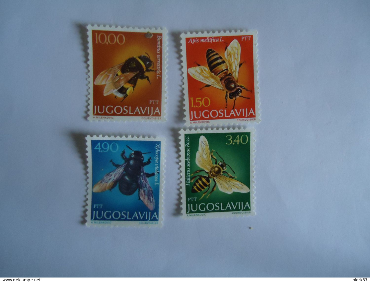 YUGOSLAVIA MNH  SET 4  STAMPS  1978 INSECTS BEES - Bienen
