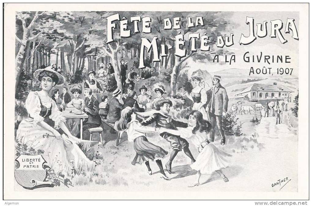 6180 - Fête De La Mi-Eté Du Jura 1907 La Givrine - Saint-Cergue