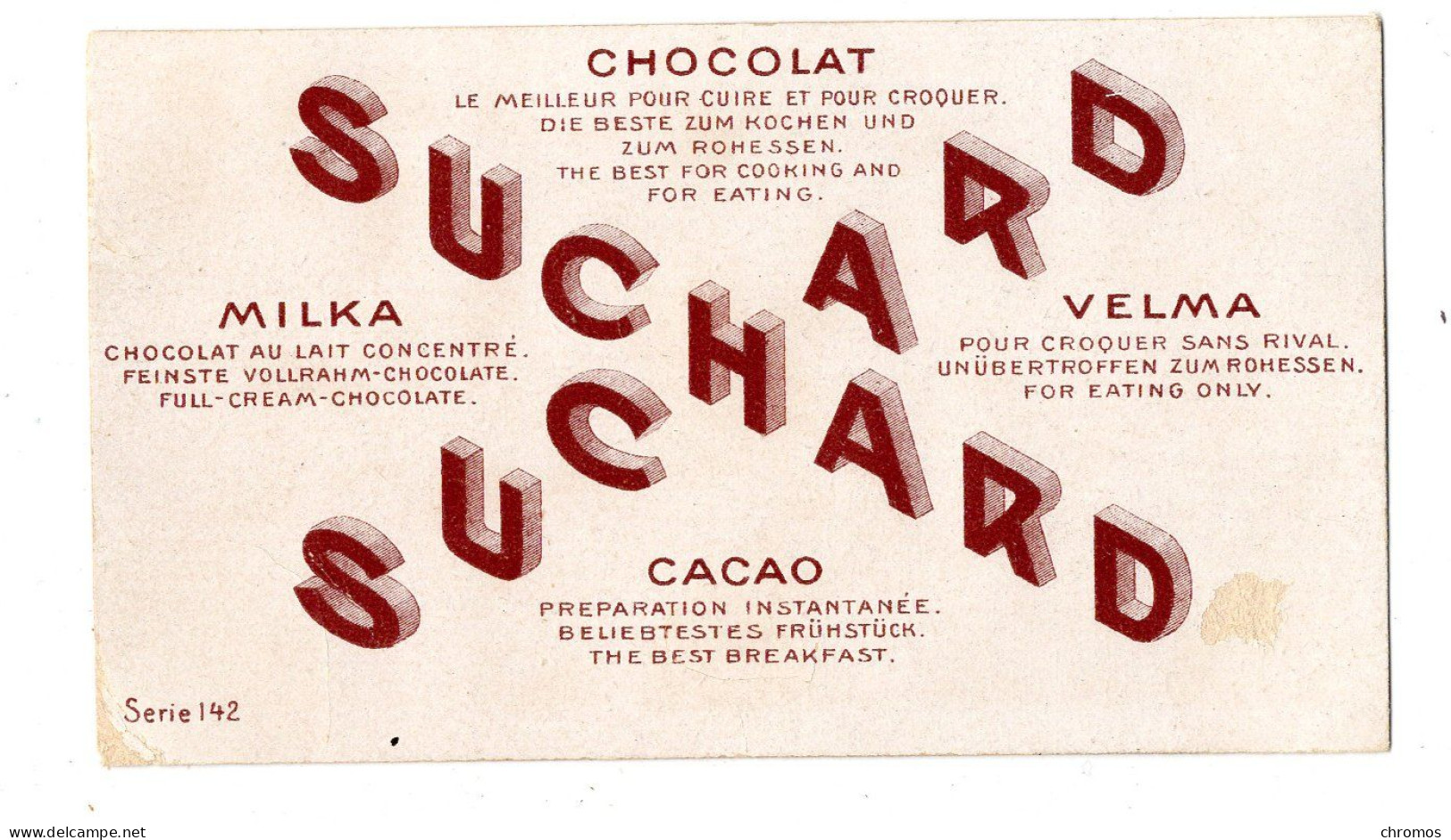 Chromo Chocolat Suchard, 142 / 12, Animaux Sauvages, Perroquets - Suchard