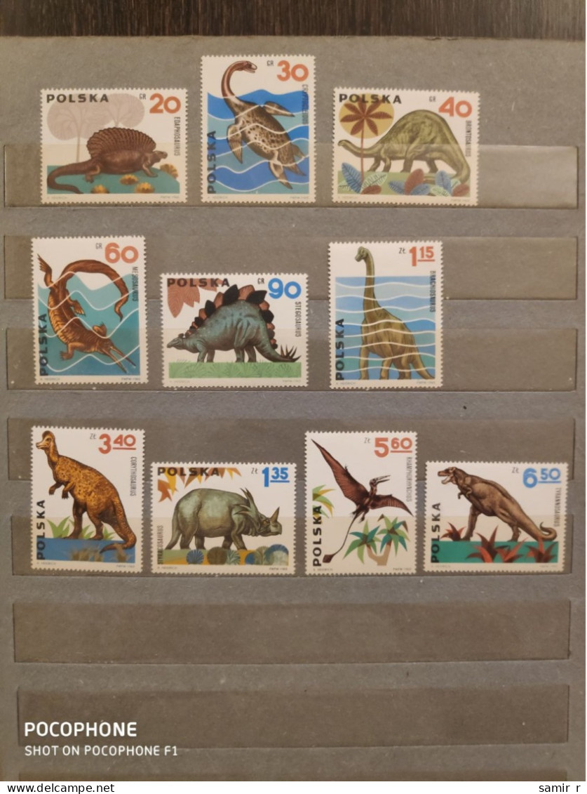 1965	Poland	Dinosaurs (F88) - Unused Stamps