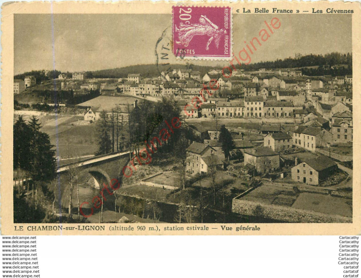 43.  LE CHAMBON SUR LIGNON .  Vue Générale . - Le Chambon-sur-Lignon